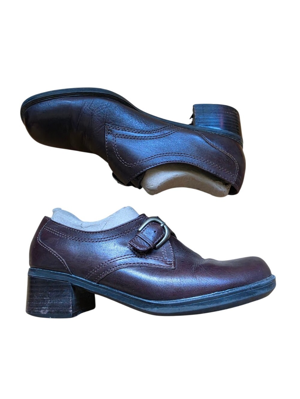 Vintage Y2K Brown Leather Oxford Loafers 8.5 Indie Academia Goblin Box 108